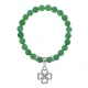 Браслет Клевер (удача и везение) нат.камень Нефрит 8мм BS-CR-0523