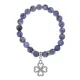 Браслет Клевер (удача и везение) нат.камень Содалит 8мм BS-CR-0528