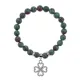 Браслет Клевер (удача и везение) синт.камень Цоизит 8мм BS-CR-0532