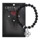 Браслет Клевер (удача и везение) нат.камень Черный агат 8мм BS-CR-0533
