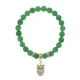 Браслет Сова (знания, счастье, успех) нат.камень Нефрит 8мм BS-CR-0553