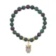 Браслет Сова (знания, счастье, успех) синт.камень Цоизит 8мм BS-CR-0562