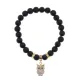 Браслет Сова (знания, счастье, успех) синт.камень Шунгит 8мм BS-CR-0564