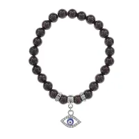 Браслет Глаз (от сглаза и порчи) нат.камень Гранат 8мм BS-CR-0576