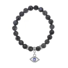 Браслет Глаз (от сглаза и порчи) нат.камень Лабрадор 8мм BS-CR-0578