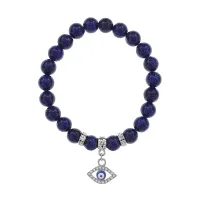 Браслет Глаз (от сглаза и порчи) нат.камень Лазурит 8мм BS-CR-0580