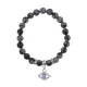 Браслет Глаз (от сглаза и порчи) нат.камень Снежный обсидиан 8мм BS-CR-0584