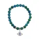 Браслет Глаз (от сглаза и порчи) синт.камень Хризоколла 8мм BS-CR-0591
