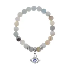 Браслет Глаз (от сглаза и порчи) нат.камень Амазонит 8мм BS-CR-0596