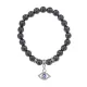 Браслет Глаз (от сглаза и порчи) синт.камень Гематит 8мм BS-CR-0598