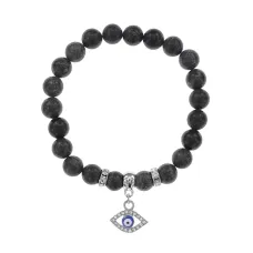 Браслет Глаз (от сглаза и порчи) нат.камень Змеевик 8мм BS-CR-0599