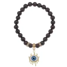 Браслет Глаз (от сглаза и порчи) нат.камень Гранат 8мм BS-CR-0606