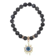 Браслет Глаз (от сглаза и порчи) нат.камень Лабрадор 8мм BS-CR-0608