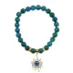 Браслет Глаз (от сглаза и порчи) синт.камень Хризоколла 8мм BS-CR-0621