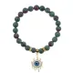 Браслет Глаз (от сглаза и порчи) синт.камень Цоизит 8мм BS-CR-0622
