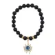 Браслет Глаз (от сглаза и порчи) нат.камень Черный агат 8мм BS-CR-0623