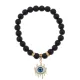 Браслет Глаз (от сглаза и порчи) синт.камень Шунгит 8мм BS-CR-0624