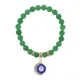 Браслет Полумесяц и Глаз (от сглаза) нат.камень Нефрит 8мм BS-CR-0643