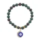 Браслет Полумесяц и Глаз (от сглаза) синт.камень Цоизит 8мм BS-CR-0652