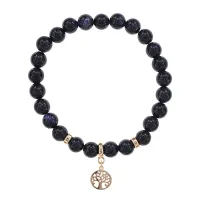 Браслет Дерево жизни (защита и развитие) синт.камень Синий авантюрин 8мм BS-CR-0812