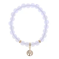 Браслет Дерево жизни (защита и развитие) синт.камень Лунный камень 8мм BS-CR-0821