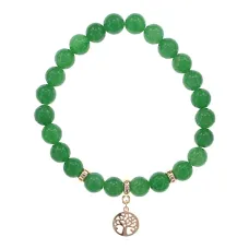 Браслет Дерево жизни (защита и развитие) нат.камень Нефрит 8мм BS-CR-0823