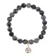 Браслет Дерево жизни (защита и развитие) нат.камень Снежный обсидиан 8мм BS-CR-0824