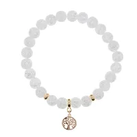 Браслет Дерево жизни (защита и развитие) синт.камень Сахарный кварц 8мм BS-CR-0826