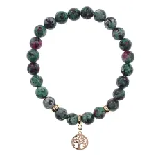 Браслет Дерево жизни (защита и развитие) синт.камень Цоизит 8мм BS-CR-0832