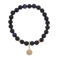 Браслет Лотос (гармония и развитие) синт.камень Синий авантюрин 8мм BS-CR-0842