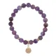 Браслет Лотос (гармония и развитие) нат.камень Аметист 8мм BS-CR-0843