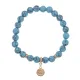 Браслет Лотос (гармония и развитие) синт.камень Бирюза 8мм BS-CR-0845