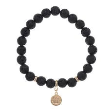 Браслет Лотос (Гармония и Развитие) нат.камень Лава 8мм BS-CR-0849