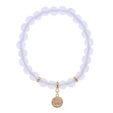 Браслет Лотос (гармония и развитие) синт.камень Лунный камень 8мм BS-CR-0851