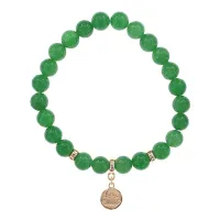 Браслет Лотос (гармония и развитие) нат.камень Нефрит 8мм BS-CR-0853