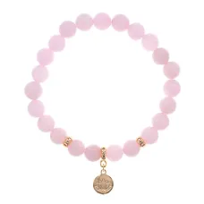 Браслет Лотос (гармония и развитие) нат.камень Розовый кварц 8мм BS-CR-0855