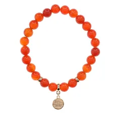 Браслет Лотос (гармония и развитие) нат.камень Сердолик 8мм BS-CR-0857