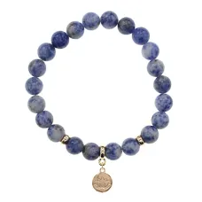 Браслет Лотос (гармония и развитие) нат.камень Содалит 8мм BS-CR-0858