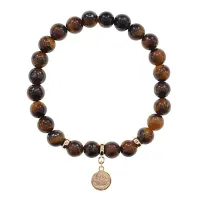 Браслет Лотос (гармония и развитие) нат.камень Тигровый глаз 8мм BS-CR-0859