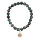 Браслет Лотос (гармония и развитие) синт.камень Цоизит 8мм BS-CR-0862