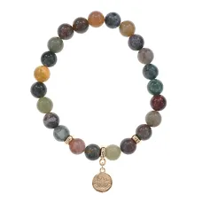 Браслет Лотос (гармония и развитие) нат.камень Яшма 8мм BS-CR-0865