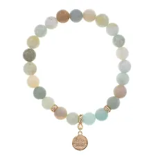 Браслет Лотос (гармония и развитие) нат.камень Амазонит 8мм BS-CR-0866