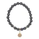 Браслет Лотос (гармония и развитие) синт.камень Гематит (не магнит.) 8мм BS-CR-0868