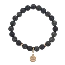 Браслет Лотос (гармония и развитие) нат.камень Змеевик 8мм BS-CR-0869