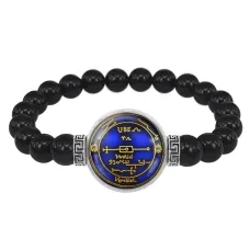 Браслет из черного агата для выигрышей в суде BSBA-200