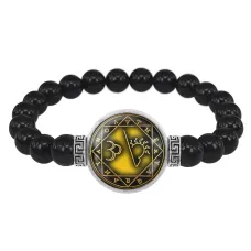 Браслет из черного агата для защиты собственности BSBA-202