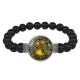 Браслет из черного агата для защиты собственности BSBA-202