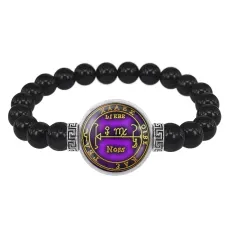 Браслет из черного агата для исцеления болезней BSBA-203
