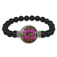 Браслет из черного агата для предохранения от опасностей BSBA-206