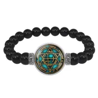 Браслет из черного агата для обретения дружбы BSBA-207